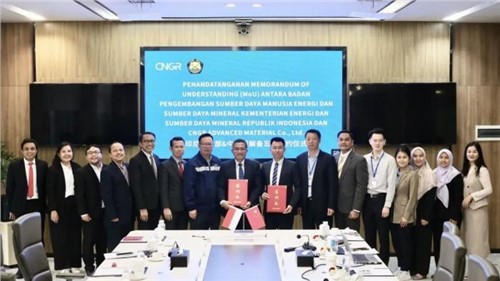 Prahoro Yulijanto Nurtjahyo and his delegation visited CNGR for investigation. The two parties signed a MOU on Cooperation